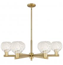 Innovations Lighting 716-6CR-BB-G1216-6WM - White Mouchette - 6 Light - 36 inch - Brushed Brass - Stem hung - Chandelier