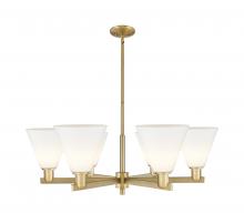 Innovations Lighting 716-6CR-BB-GBC-81 - Berkshire Glass - 6 Light - 38 inch - Brushed Brass - Stem hung - Chandelier