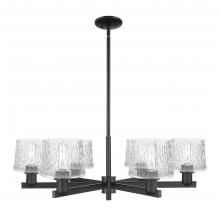 Innovations Lighting 716-6CR-BK-G402 - Niagara - 6 Light - 36 inch - Matte Black - Stem hung - Chandelier