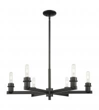 Innovations Lighting 716-6CR-BK - Arcadia - 6 Light - 32 inch - Matte Black - Chandelier