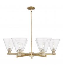 Innovations Lighting 716-6CR-CB-GBC-82 - Berkshire Glass - 6 Light - 38 inch - Champagne Bronze - Stem hung - Chandelier