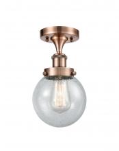 Innovations Lighting 916-1C-AC-G204-6 - Beacon - 1 Light - 6 inch - Antique Copper - Semi-Flush Mount