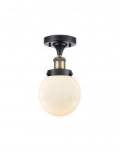Innovations Lighting 916-1C-BAB-G201-6 - Beacon - 1 Light - 6 inch - Black Antique Brass - Semi-Flush Mount