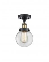 Innovations Lighting 916-1C-BAB-G202-6 - Beacon - 1 Light - 6 inch - Black Antique Brass - Semi-Flush Mount