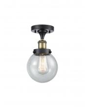 Innovations Lighting 916-1C-BAB-G204-6 - Beacon - 1 Light - 6 inch - Black Antique Brass - Semi-Flush Mount