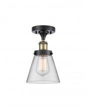 Innovations Lighting 916-1C-BAB-G62 - Cone - 1 Light - 6 inch - Black Antique Brass - Semi-Flush Mount