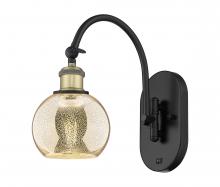 Innovations Lighting 918-1W-BAB-G128-6 - Athens - 1 Light - 6 inch - Black Antique Brass - Sconce