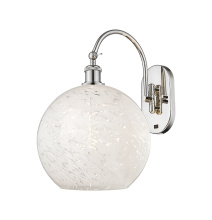 Innovations Lighting 918-1W-PN-G1216-12WM - White Mouchette - 1 Light - 12 inch - Polished Nickel - Sconce