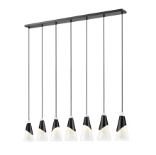 Z-Lite 828P7-7L-MB - 7 Light Linear Chandelier