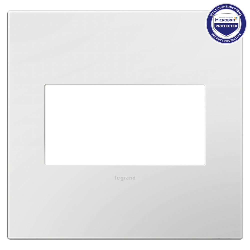 Gloss White-on-White, 2-Gang Wall Plate