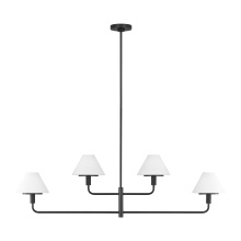 Generation Lighting GLC1244MBK - Mendota Four Light Chandelier