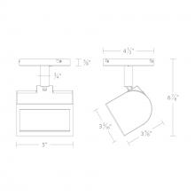 WAC Canada MO-3020W-CS-BK - Ocularc 3020W - 5CCT Wall Wash Monopoint