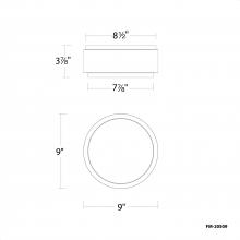 WAC Canada FM-20509-35-WT/AB - Salvo Flush Mount Light