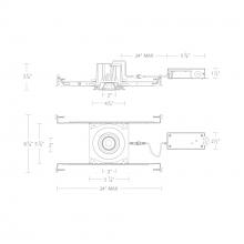 WAC Canada R3BRA-SCS-BN - Ocular 3.0 5CCT Round Adjustable Trim and Remodel Housing with New Construction Frame-In Kit and D