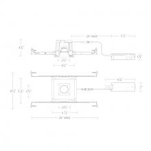 WAC Canada R3BSDN-FWD-BK - Ocular 3.0 Dim-to-Warm Square Downlight Trim and Remodel Housing with New Construction Frame-In Ki