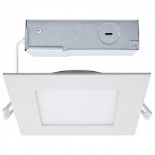 Satco Products Inc. S11830R1 - 12 Watt LED Direct Wire Downlight; Edge-lit; 6-Inch; CCT Selectable; Square; Remote Driver