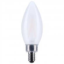 Satco Products Inc. S12491 - 3 Watt B11 LED; Candelabra Base; Frost Finish; 3000K CCT; 120 Volt