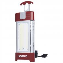 Satco Products Inc. S13175 - 30/70/100/120 Watt LED Work Light with Remote; 5000K CCT; Red Finish; 120 Volt