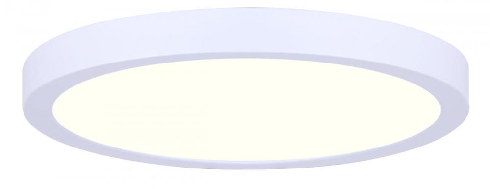 Led Disk Light Integrated Light, White Finish