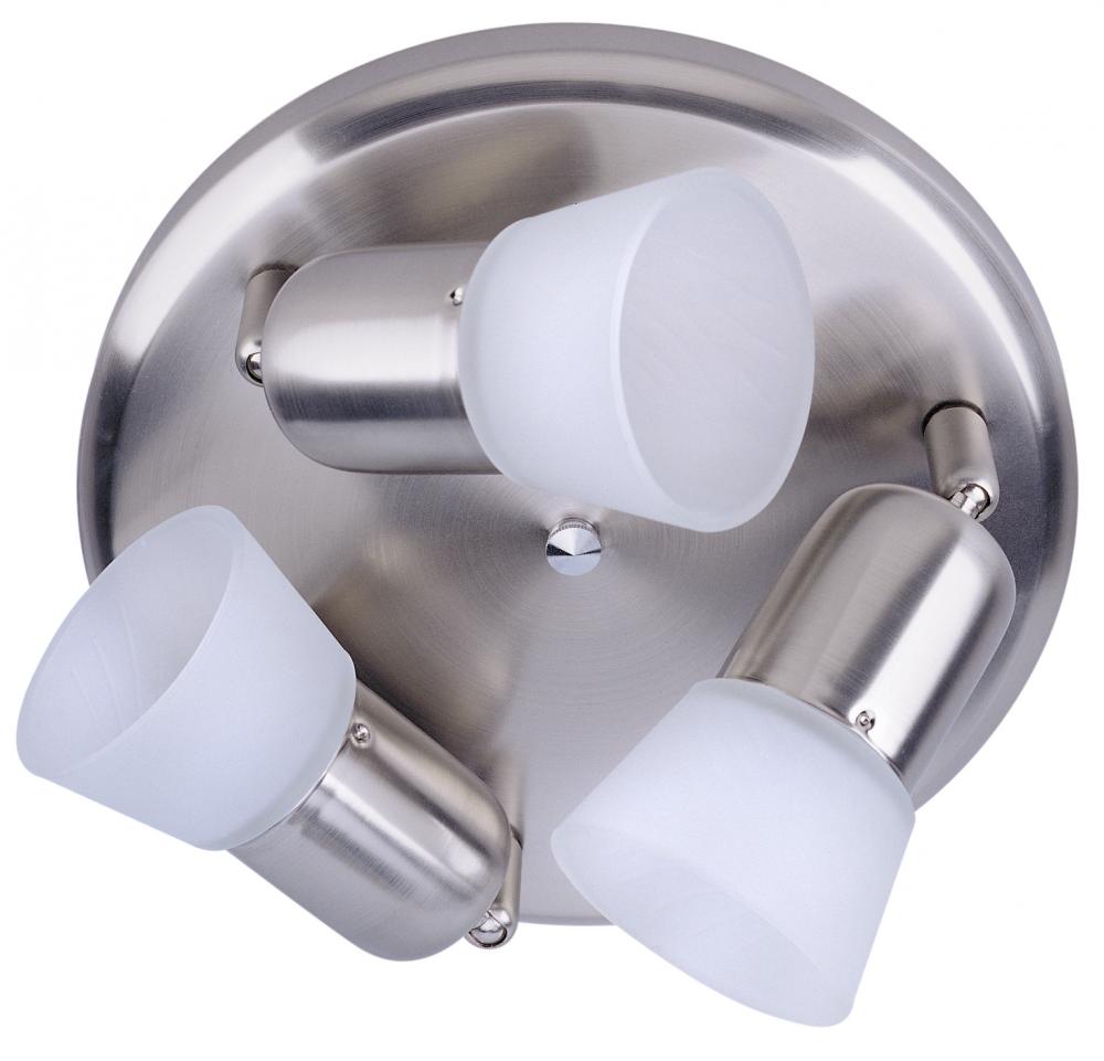 Omni 3 Light Ceiling Light, Brushed Pewter Finish