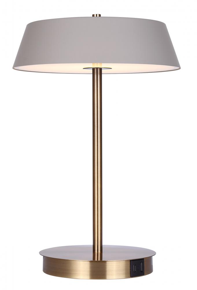 Jessa, GD/MGY Color, LED Table Lamp, Opal Glass, 13W LED (Int.), Dimm., 500 lm, 3/4/5000K 3CCT