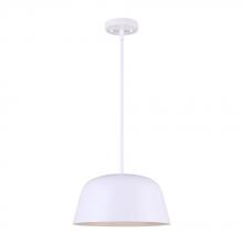 Canarm IPL1098A01WH - KILIAM, IPL1098A01WH, MWH Color, 1 Lt Rod Pendant, Dual Mount, 60W Type A