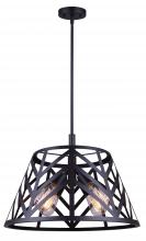 Canarm ICH635B04BK19 - Maud 4 Light Matte Black Modern Chandelier for Dining Rooms and Living Rooms