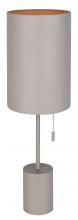 Canarm ITL1164A23GY - FLINT, GY Color, 1 Lt Table Lamp, Metal Shade, 60W Type A, On-Off Pull Chain, 7.125" W x 23"