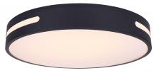 Canarm CL-19-20-BK - NIVEN 20 in. 1 Light Integrated LED Black Modern Flush Mount with Frosted Acrylic Shade