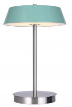 Canarm LTL263A14GRN - Jessa, Green/BN Color, LED Table Lamp, Opal Glass, 13W LED (Int.), Dimm., 500 lm, 3/4/5000K 3CCT