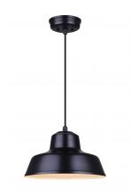 Canarm IPL1095A01BK - LEVI, IPL1095A01BK, MBK Color, 1 Lt Cord Pendant, 100W Type A, 14.375" W x 12 - 108" H