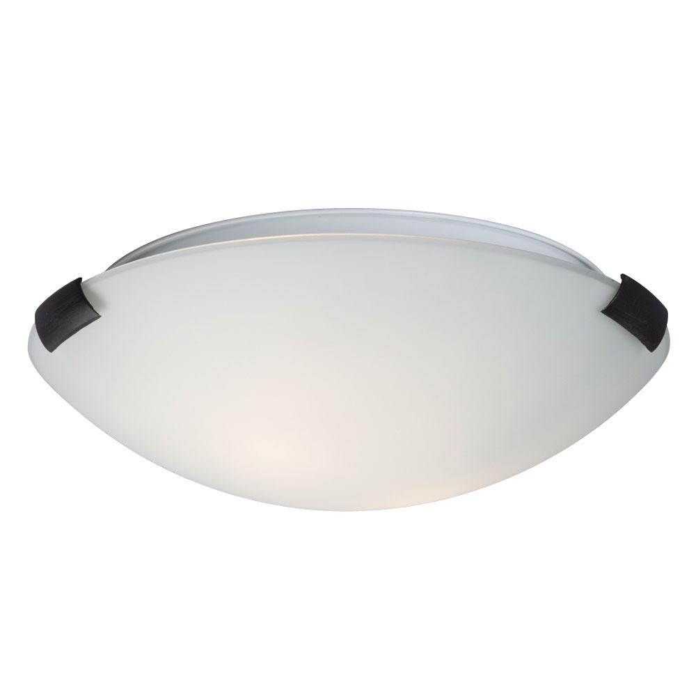 Flush Mount Ceiling Light - in Oil Rubbed Bronze finish with White Glass