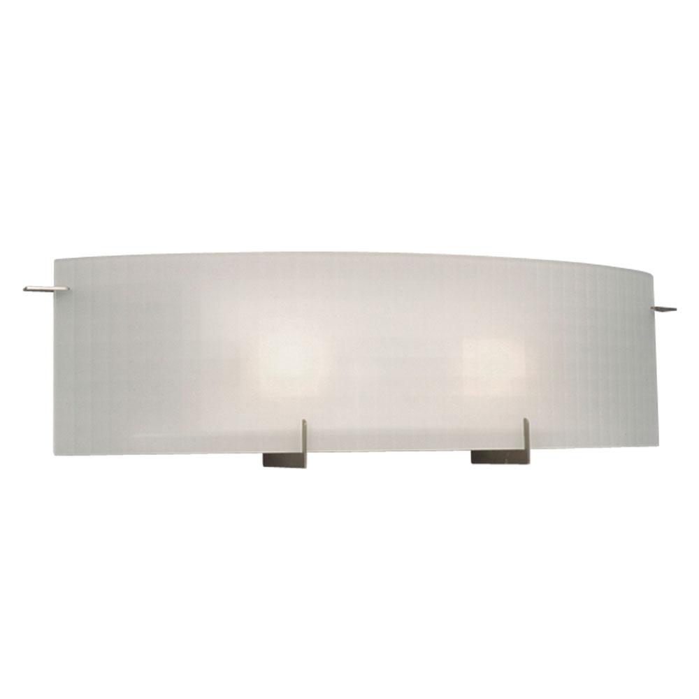 LED 2-Light Bath & Vanity Light - in Pewter finish with Frosted Checkered Glass