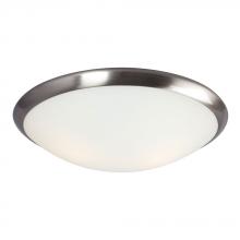 Galaxy Lighting L612394BN016A1 - LED Flush Mount Ceiling Light - in Brushed Nickel finish with Satin White Glass