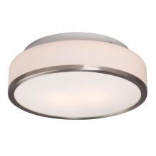 Galaxy Lighting 613532BN-213NPF - Flush Mount Ceiling Light - in Brushed Nickel finish with White Glass