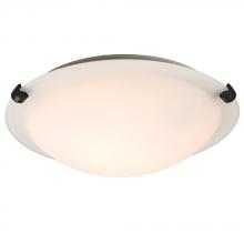 Galaxy Lighting 680112WH-ORB-113NPF - Flush Mount Ceiling Light - in Oil Rubbed Bronze finish with White Glass