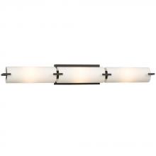 Galaxy Lighting 710693PRB - 3 Light Vanity - in Painted Restoration Bronze with Satin White Glass