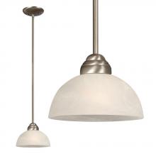 Galaxy Lighting 811855PT - Mini Pendant w/6",12",18" Extension Rods - Pewter w/ Marbled Glass
