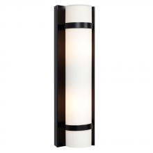Galaxy Lighting ES215661BK - Wall Sconce - in Black finish with Satin White Glass (Suitable for Indoor or Outdoor Use)