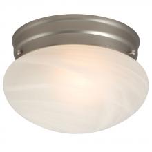 Galaxy Lighting ES810308PT - Utility Flush Mount Ceiling Light - in Pewter finish with Marbled Glass