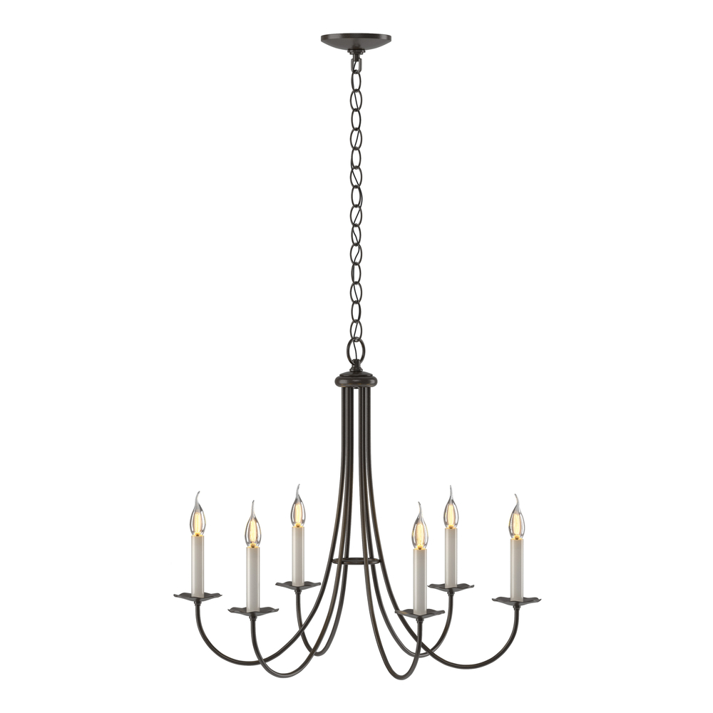 Simple Sweep 6 Arm Chandelier