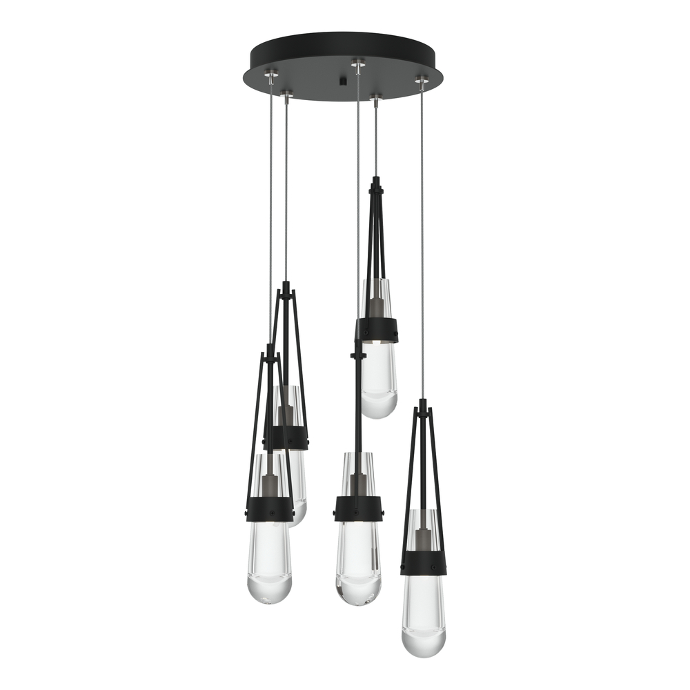 Link 5-Light Clear Glass Pendant