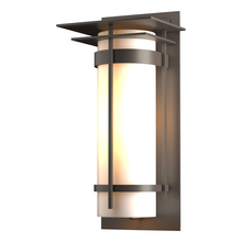 Hubbardton Forge - Canada 305994-SKT-77-GG0037 - Banded with Top Plate Large Outdoor Sconce