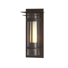 Hubbardton Forge - Canada 305996-SKT-75-ZS0654 - Torch  Seeded Glass Small Outdoor Sconce with Top Plate