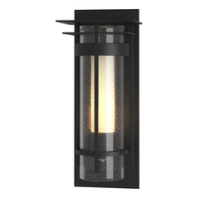 Hubbardton Forge - Canada 305996-SKT-80-ZS0654 - Torch  Seeded Glass Small Outdoor Sconce with Top Plate