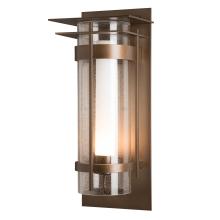 Hubbardton Forge - Canada 305999-SKT-75-ZS0664 - Torch  Seeded Glass XL Outdoor Sconce with Top Plate