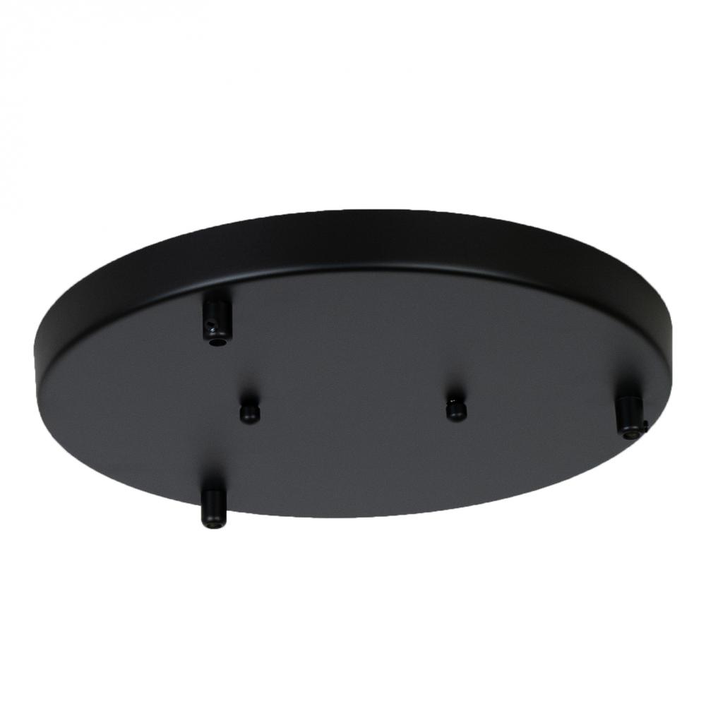 Nova - 3 Port Round Canopy in Black