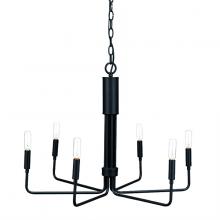 Russell Lighting 108-606/BLK - Raven Chandeliers Black