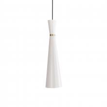 Russell Lighting PD1172/MWSG - Konic - 1 24" Light Pendant in Matte White and Soft Gold