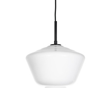 Russell Lighting PD6733/BK/MG - Gladstone - Pendant in Black with Milk Glass